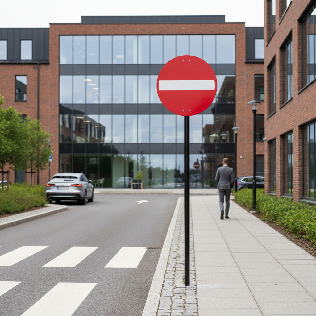Indkørsel forbudt skilt - Billede 4