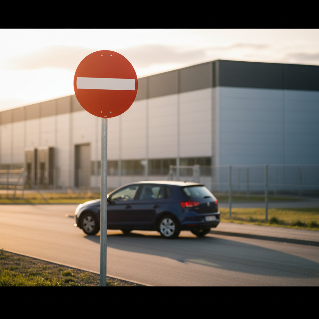 Indkørsel forbudt skilt - Billede 3