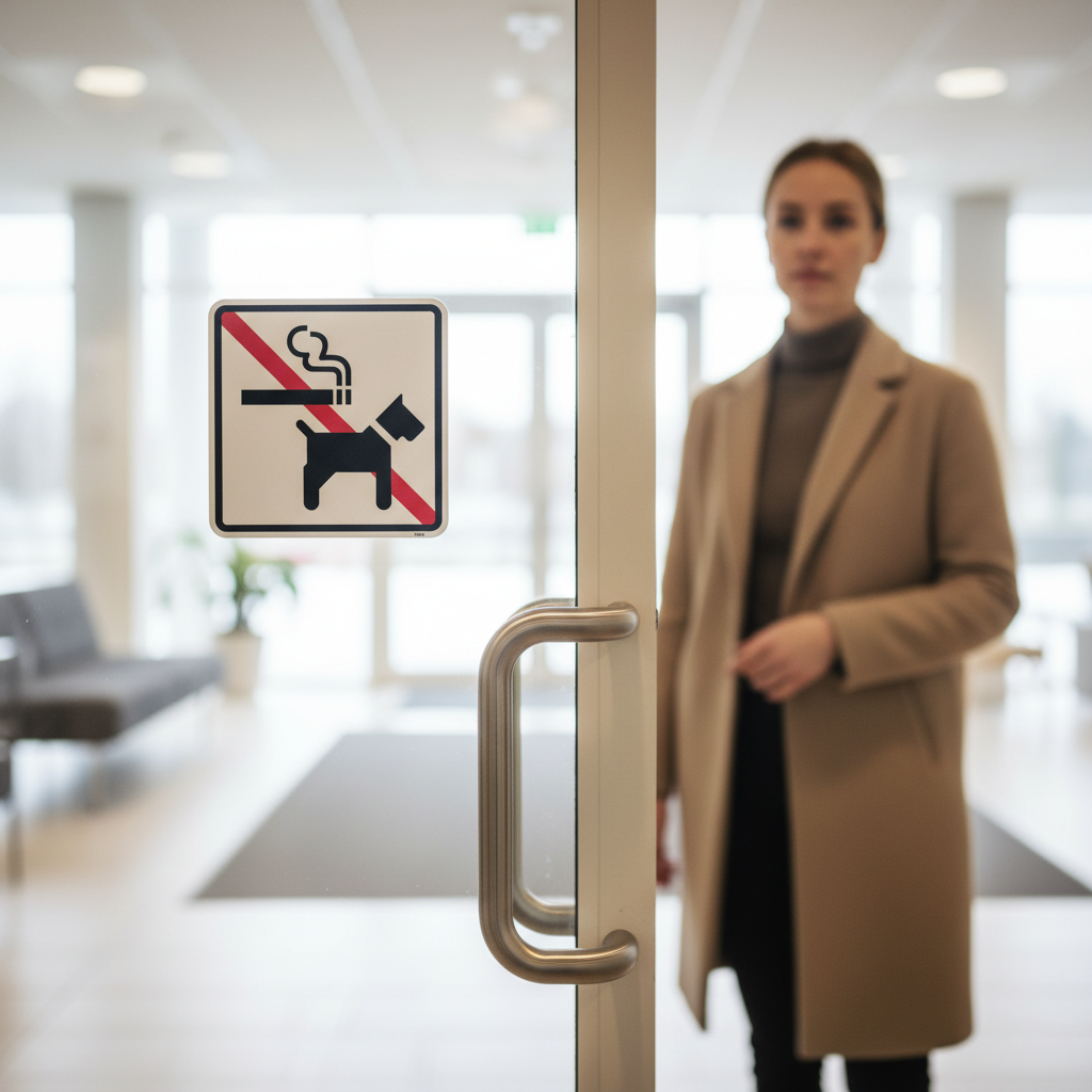 Rygning og hunde forbudt skilt - Billede 6