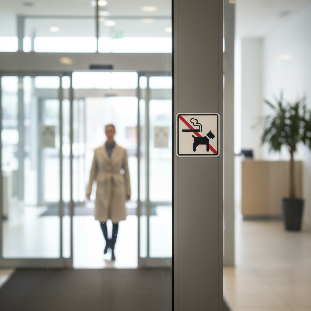 Rygning og hunde forbudt skilt - Billede 2