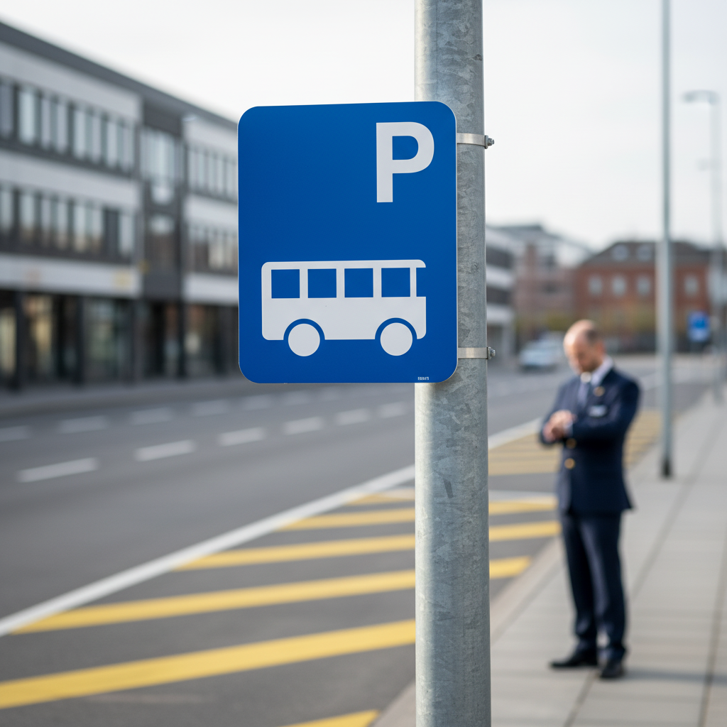 Parkerings skilt P bus skilt - Billede 4