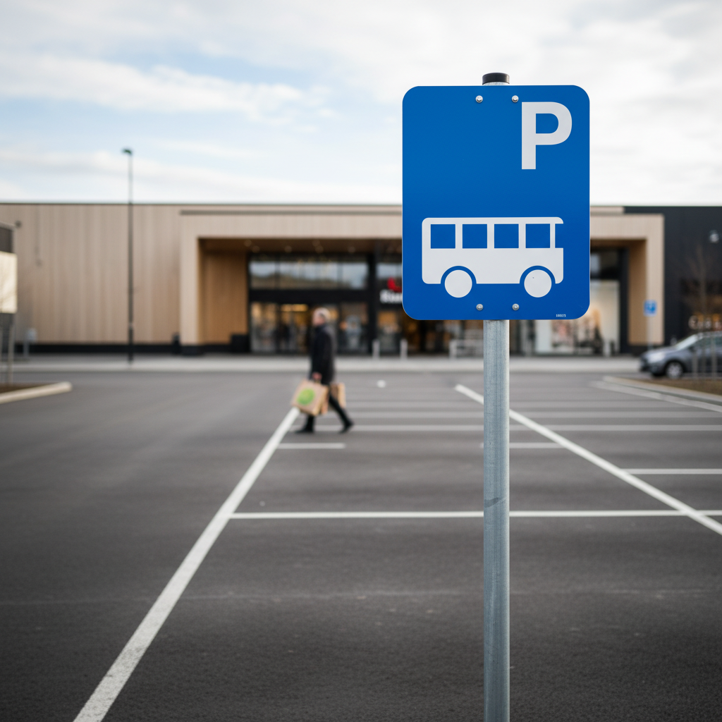 Parkerings skilt P bus skilt - Billede 3