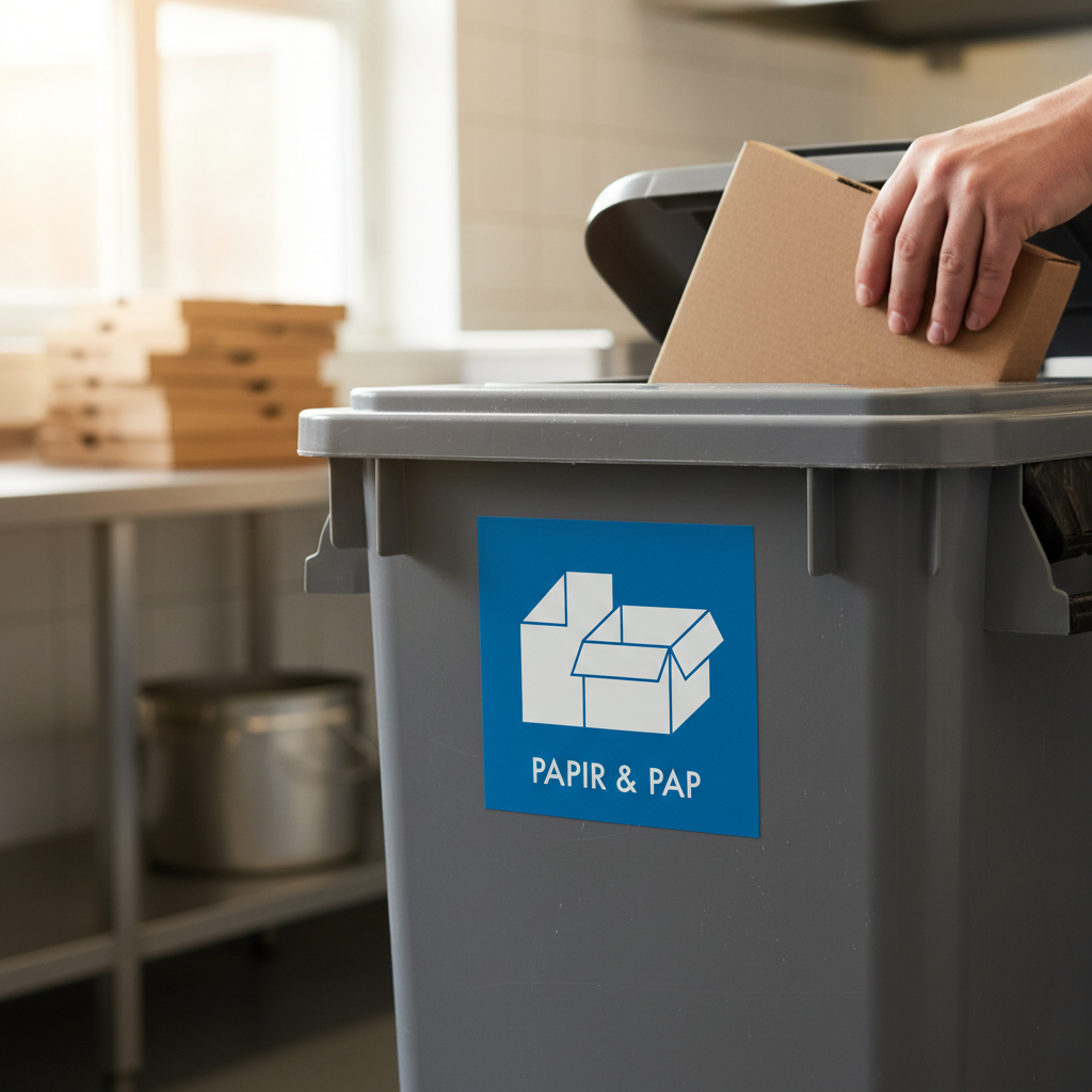 Papir & pap affald skilt - Dansk Affaldssortering - Billede 3