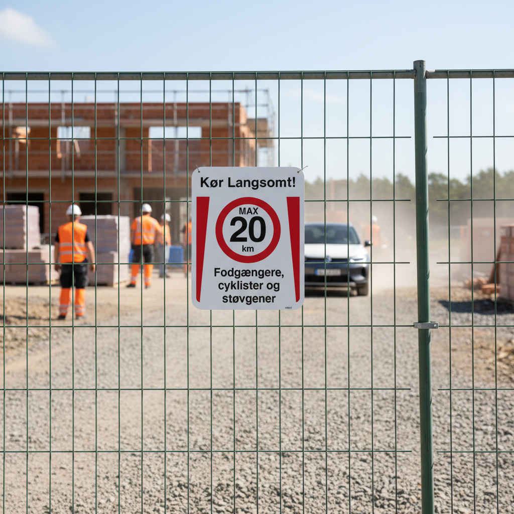 Fodgængere, cyklister og støvgener. Fartdæmpendeskilt - Billede 4