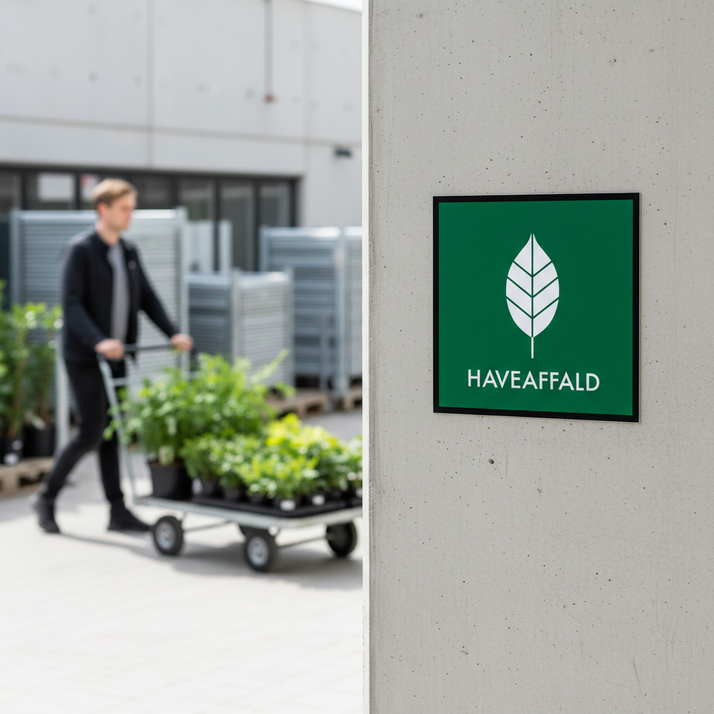 Haveaffald skilt - Dansk Affaldssortering - Billede 2