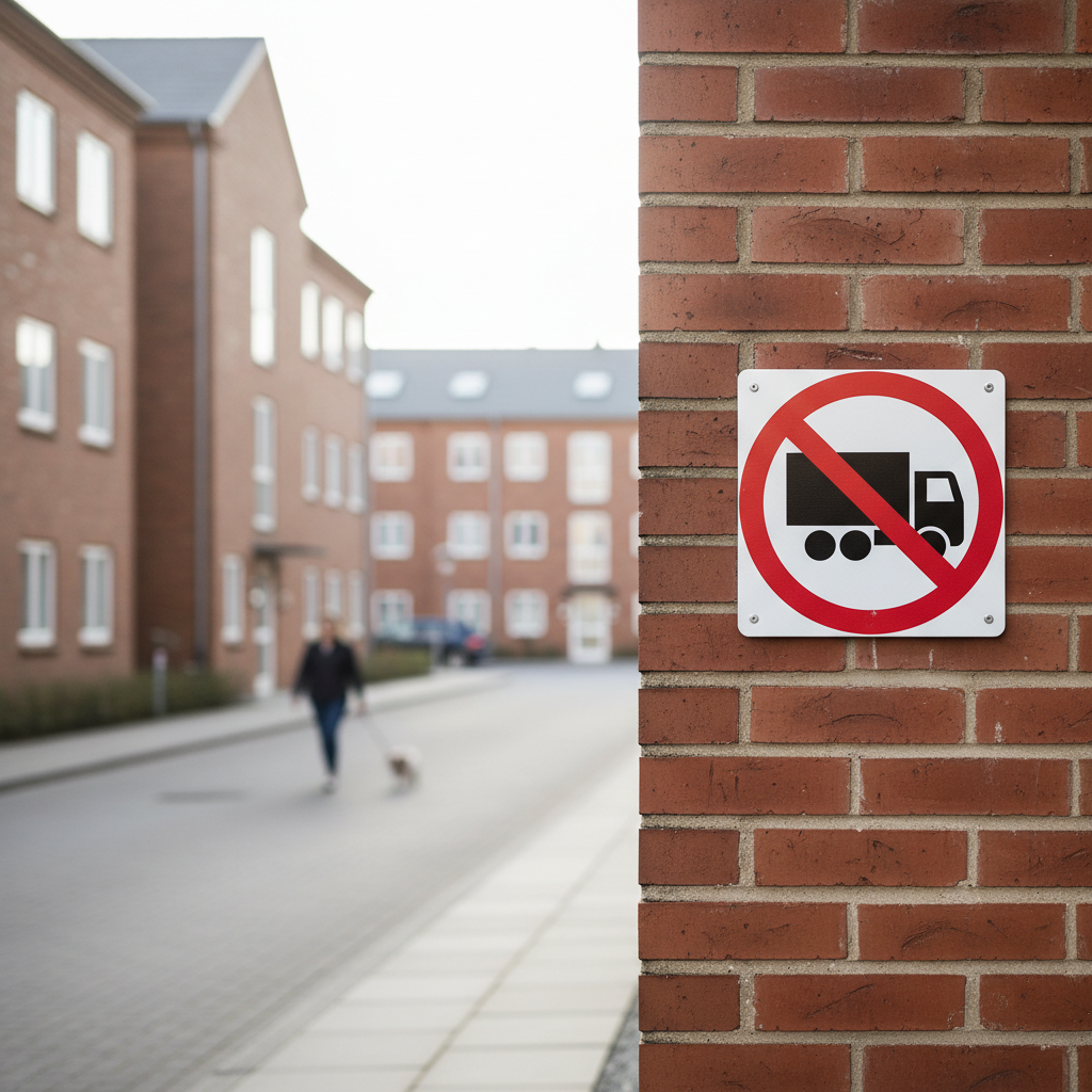Lastbil færdsel forbudt skilt - Billede 2