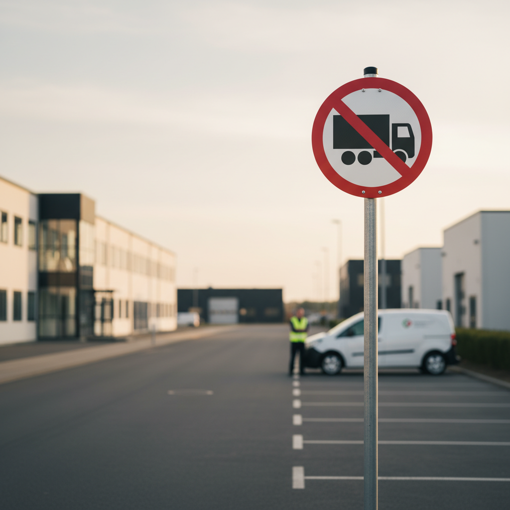 Lastbil færdsel forbudt skilt - Billede 4