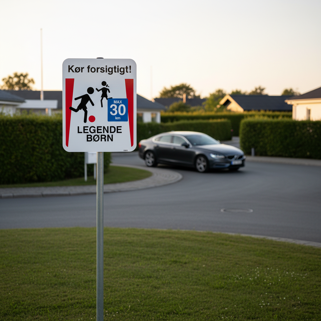 Legende børn skilt: kør forsigtigt legende børn max 30 km skilt - Billede 2