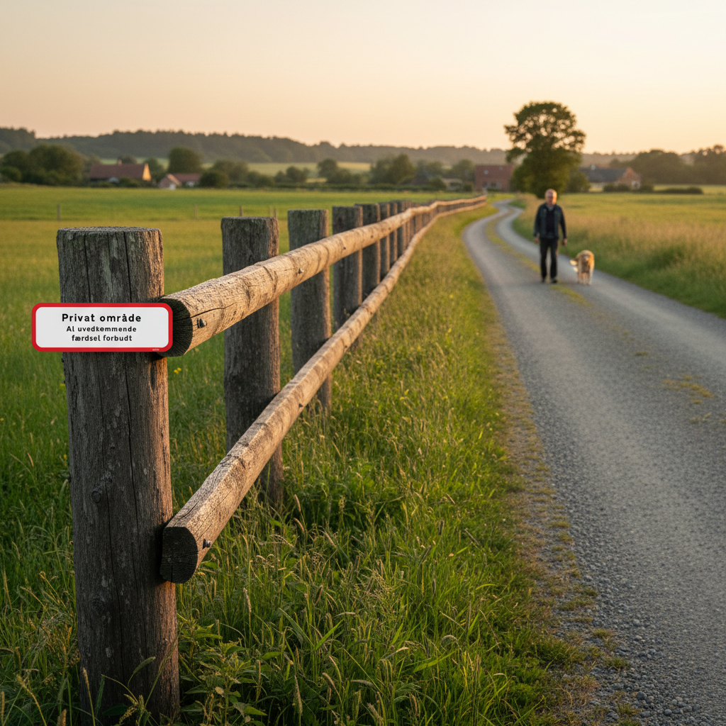 Privat område al uvedkommende færdsel forbudt skilt - Billede 2