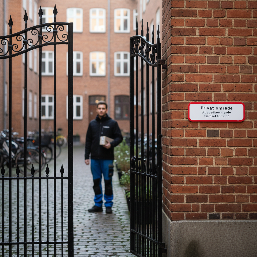 Privat område al uvedkommende færdsel forbudt skilt - Billede 5