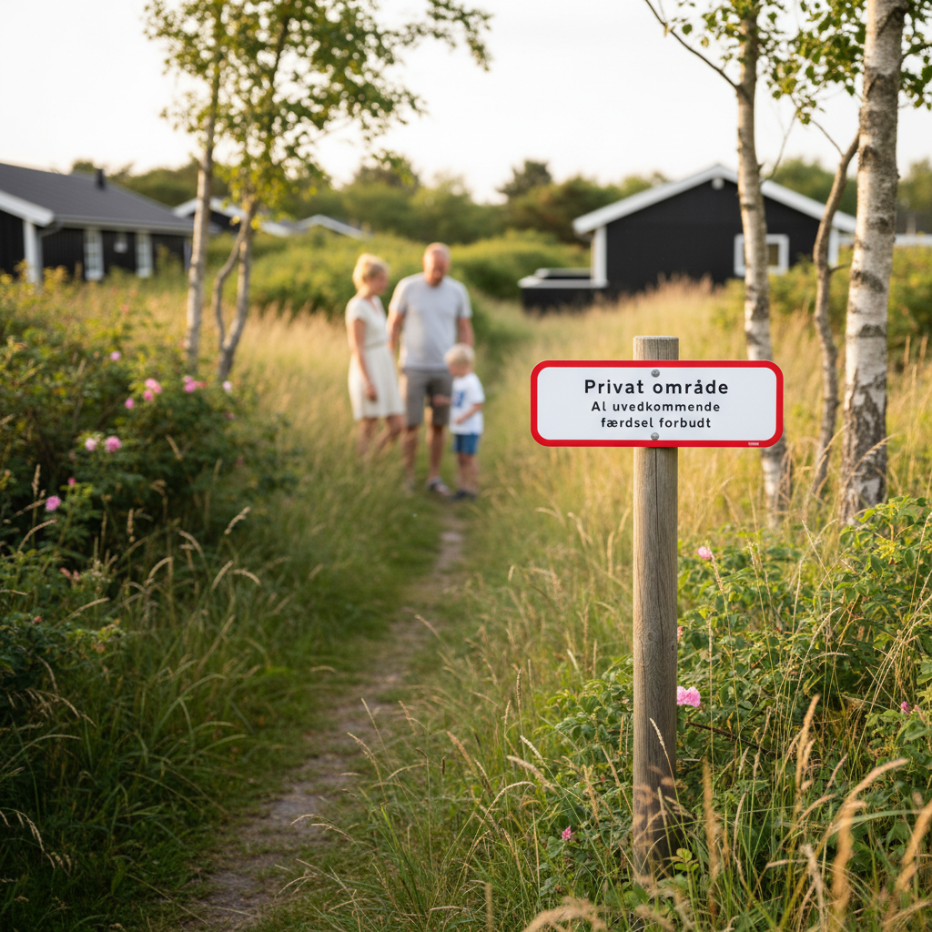 Privat område al uvedkommende færdsel forbudt skilt - Billede 3