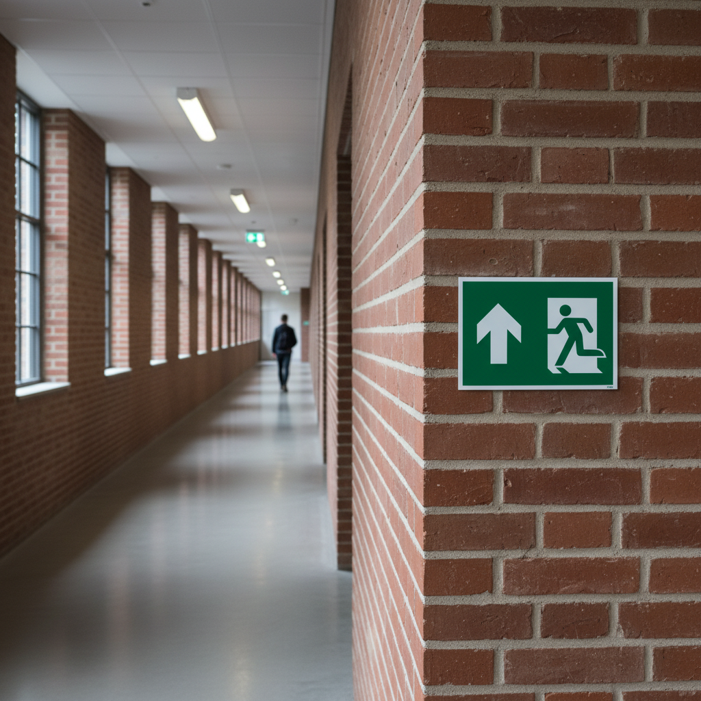 Flugt vej op skilt - Billede 2