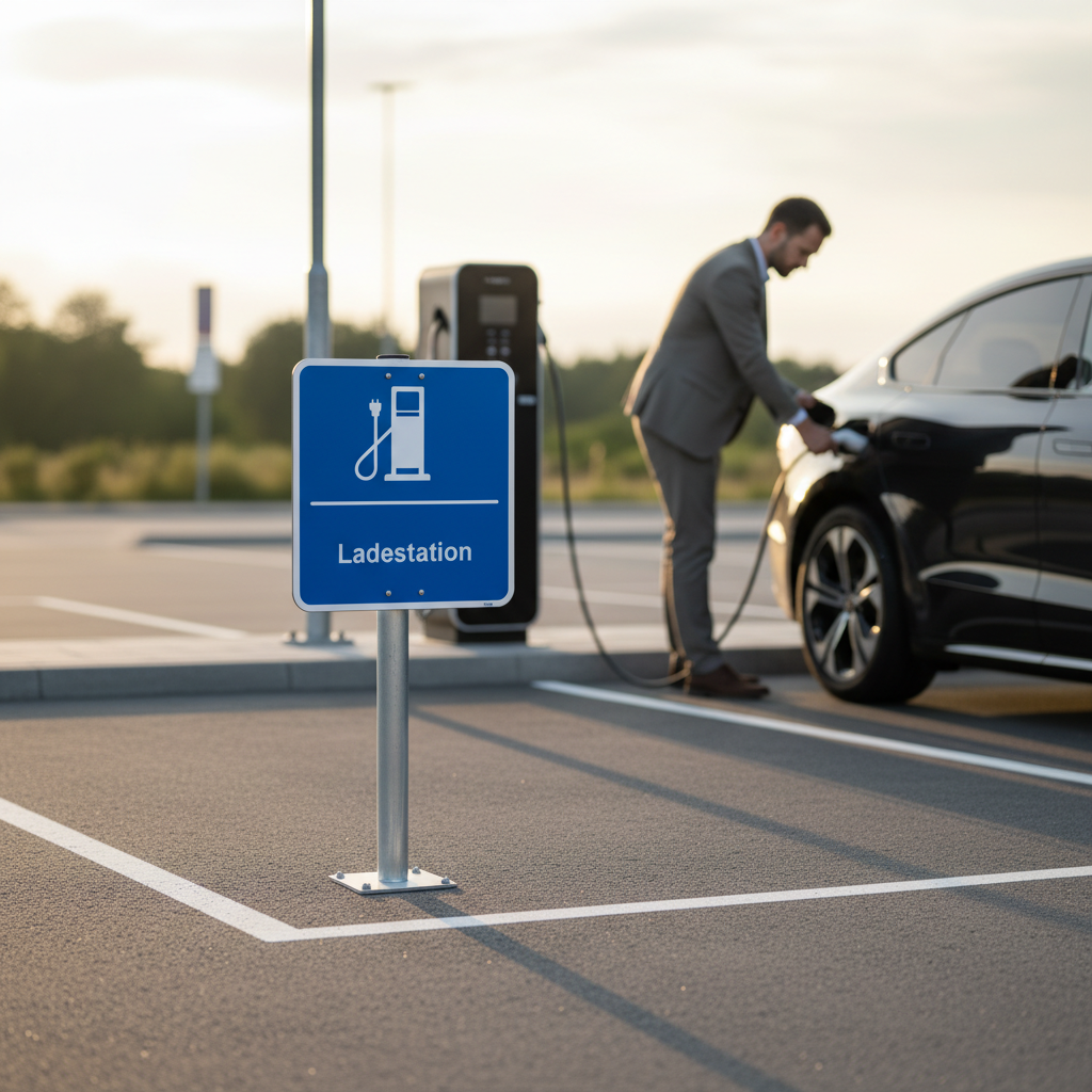 Ladestation kvadratisk skilt - Billede 4