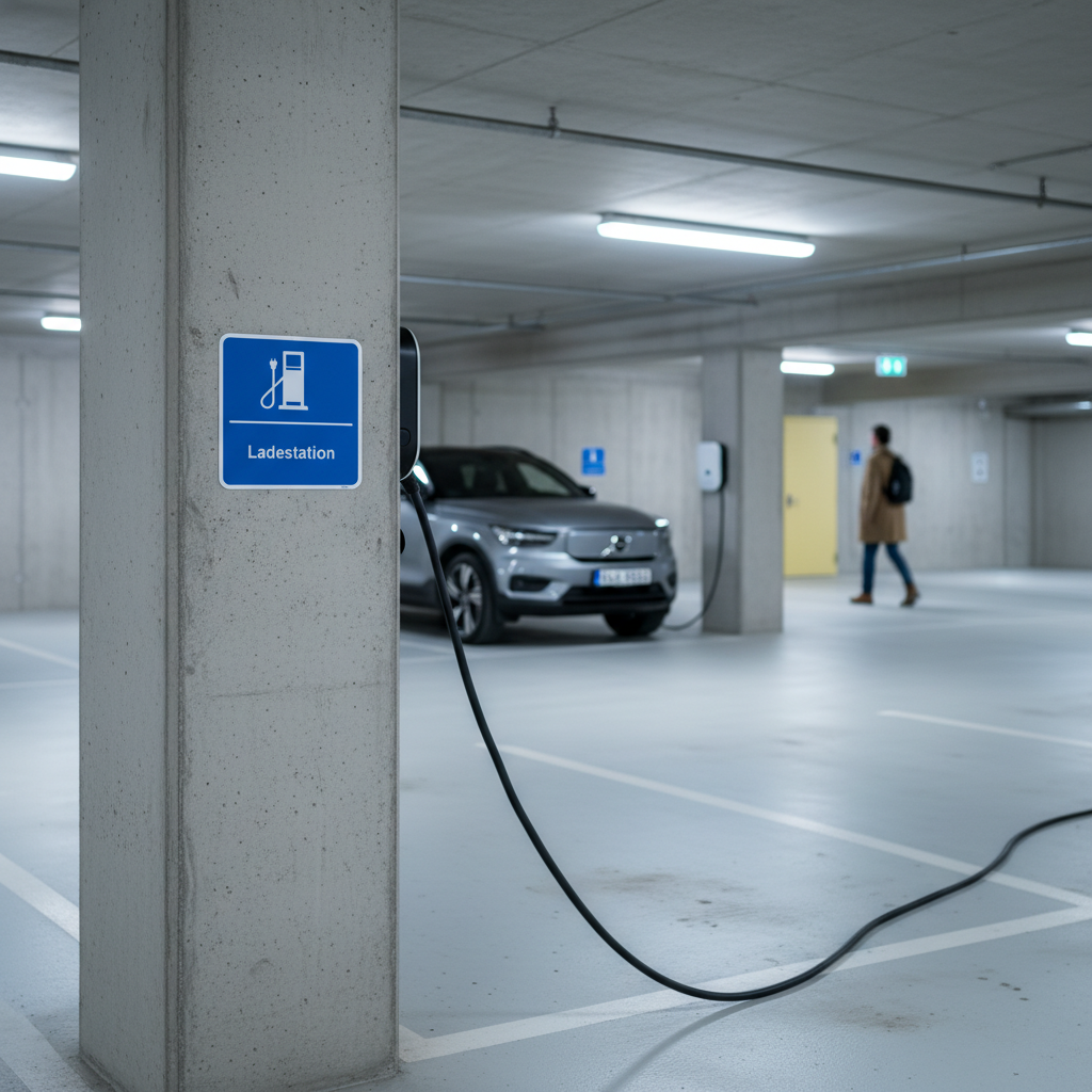 Ladestation kvadratisk skilt - Billede 2