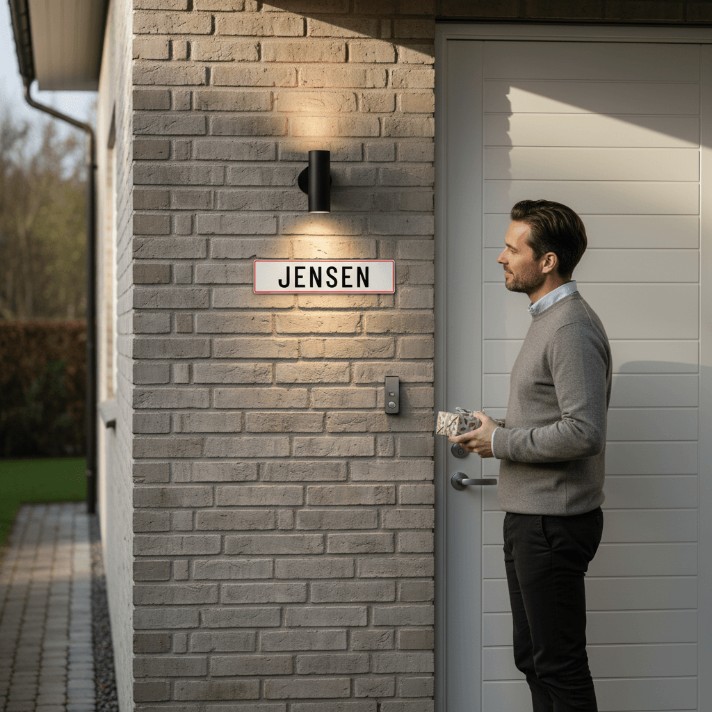 Nummerplade skilt med navn - Billede 3