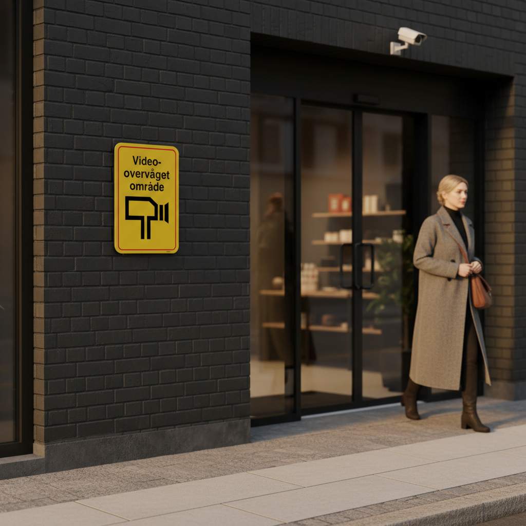 Videoovervåget Område skilt - Billede 2