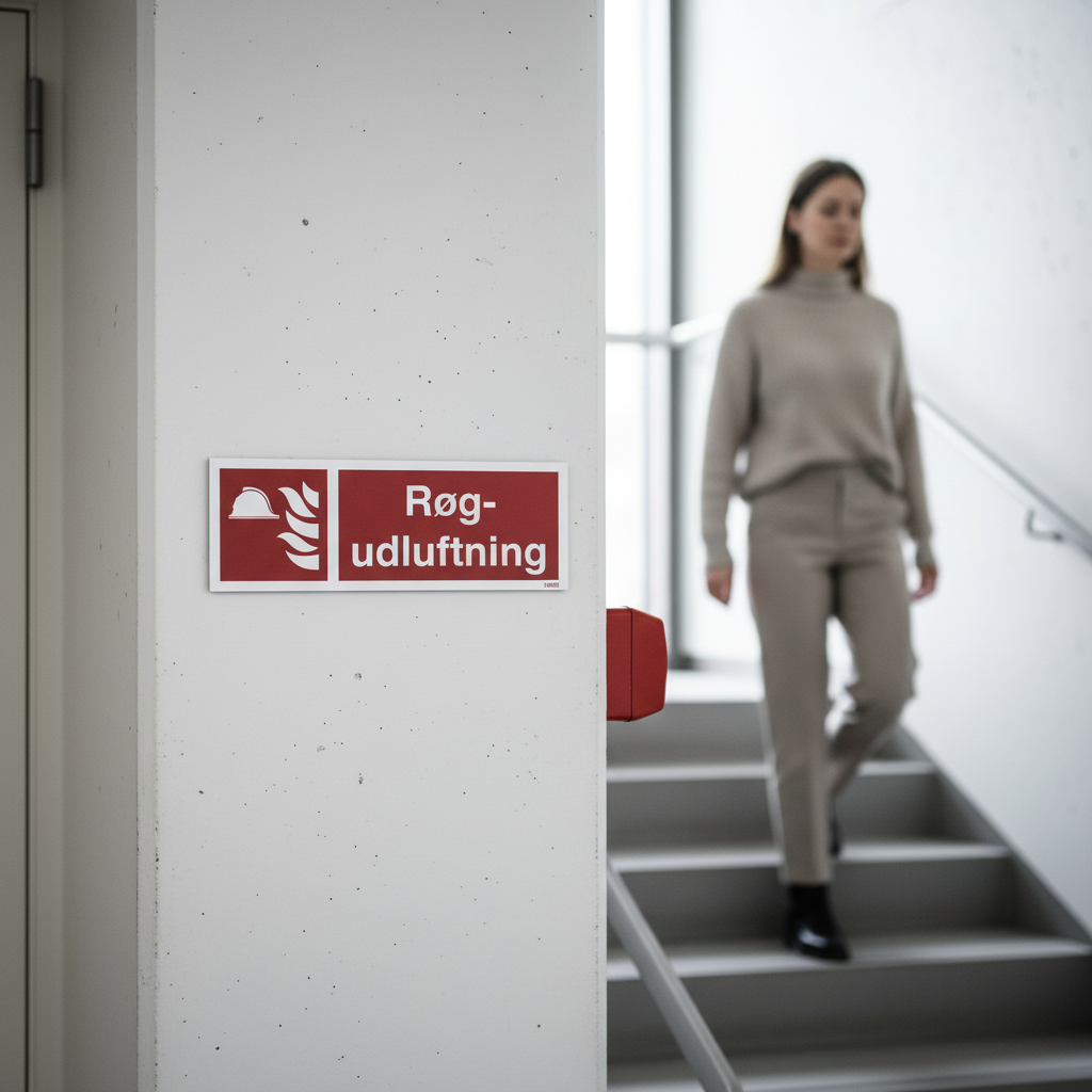 Røgudluftning skilt - Billede 7