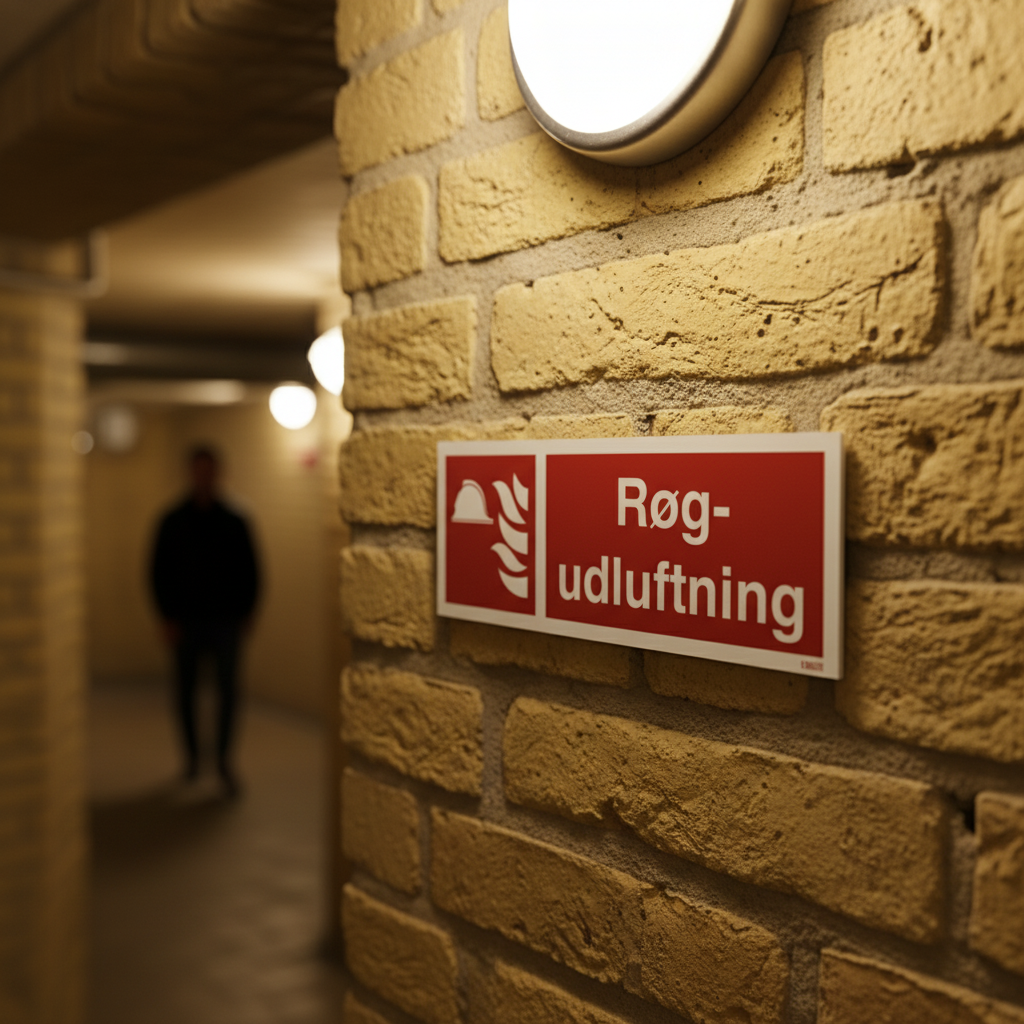 Røgudluftning skilt - Billede 9