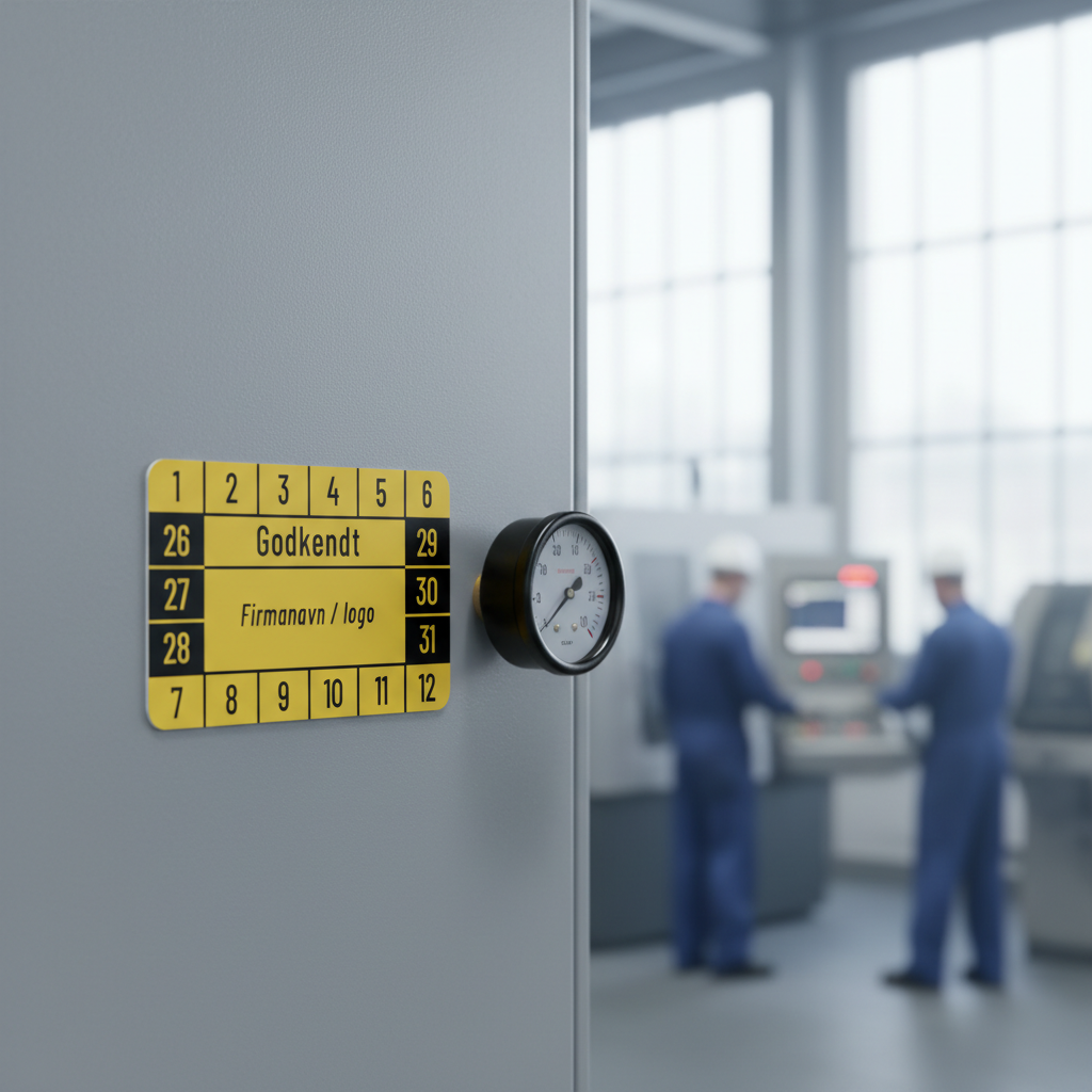 Kalibreringsmærker med 'Godkendt' i flere farver, Selvklæbende, 50x30mm - Billede 4