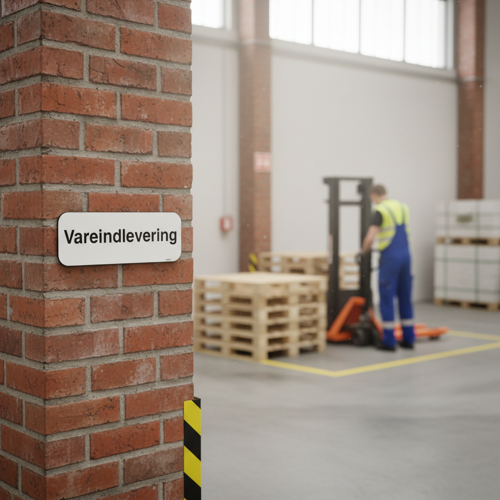 Vareindlevering skilt - Billede 2