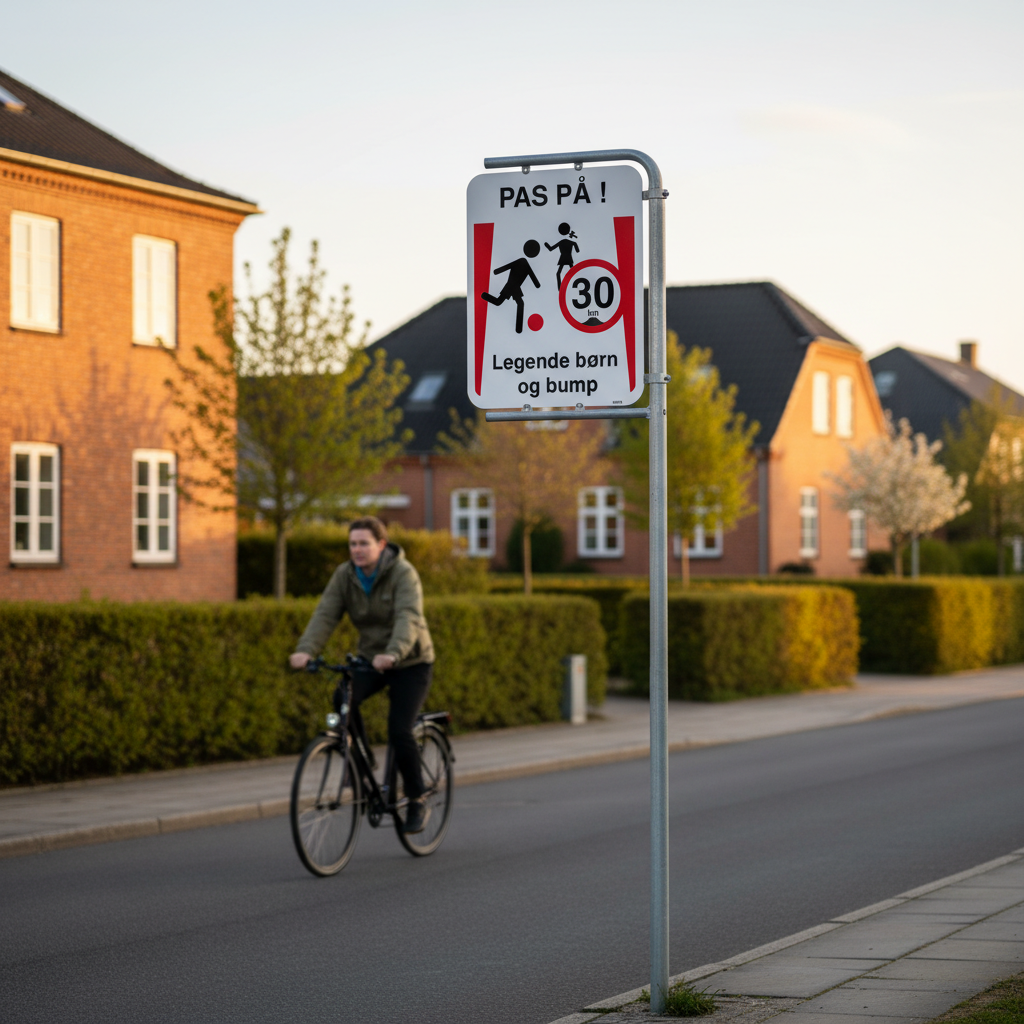Pas på legende børn og bump 10 km skilt - Billede 2