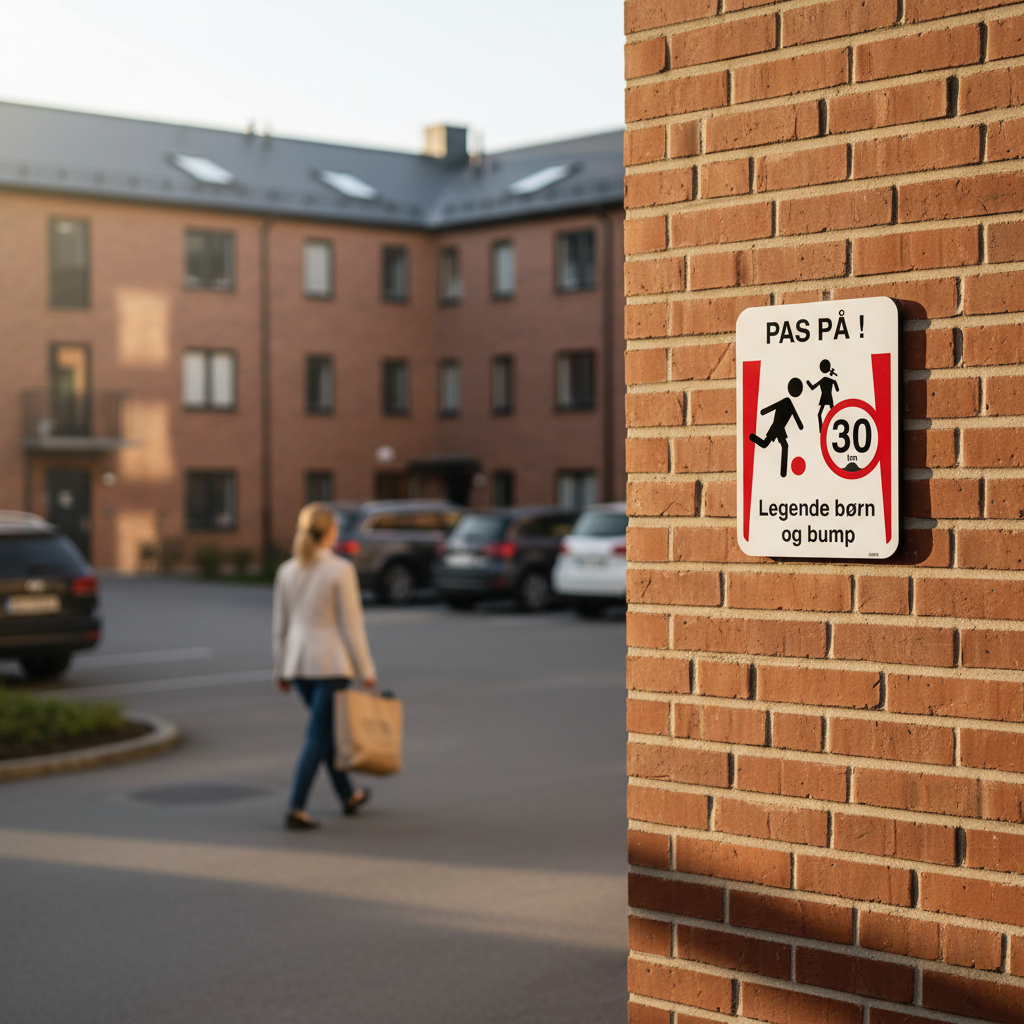 Pas på legende børn og bump 10 km skilt - Billede 3