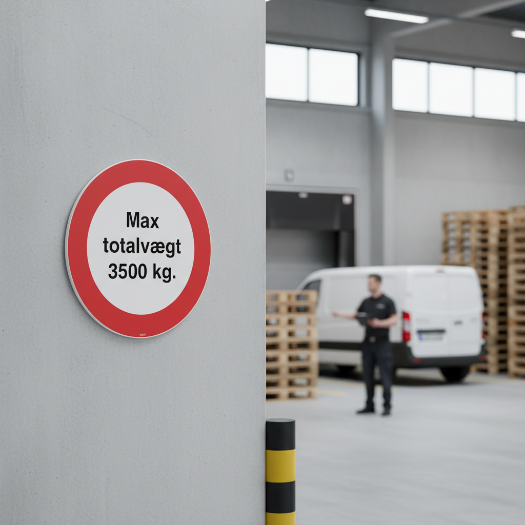 Max totalvægt 3500 kg skilt - Billede 5