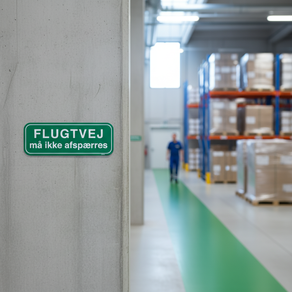 Flugtvej må ikke spærres skilt - Billede 3