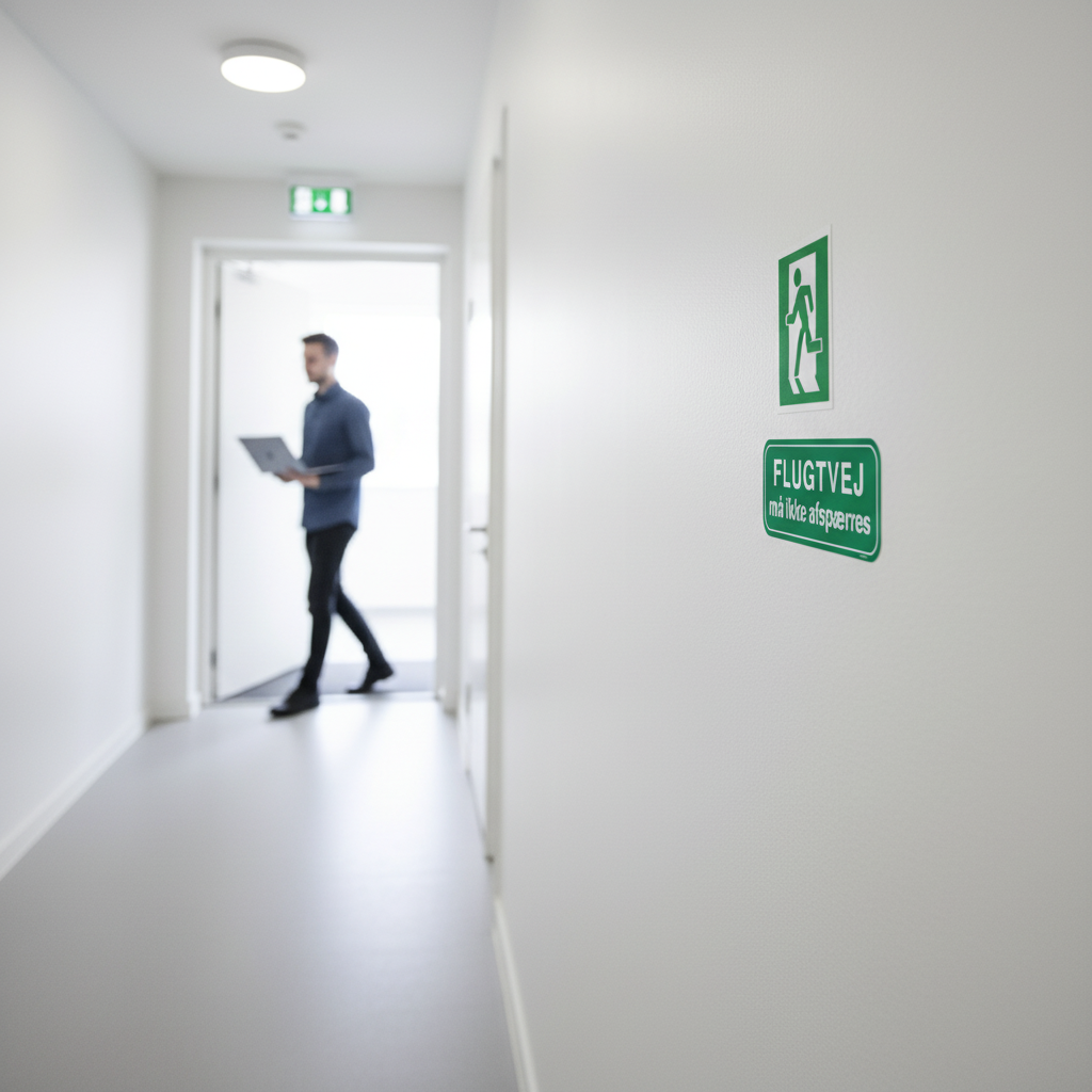Flugtvej må ikke spærres skilt - Billede 4