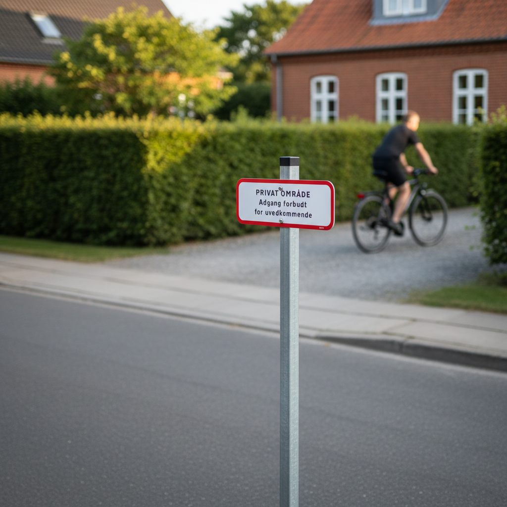 PRIVAT OMRÅDE adgang forbudt for uvedkommende skilt - Billede 2