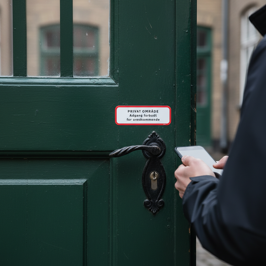 PRIVAT OMRÅDE adgang forbudt for uvedkommende skilt - Billede 4