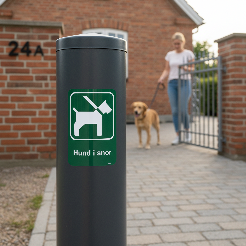 Hund i snor skilt - Billede 2