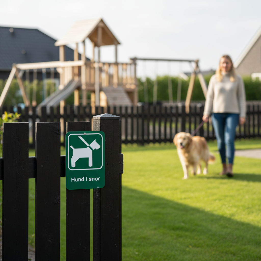 Hund i snor skilt - Billede 4