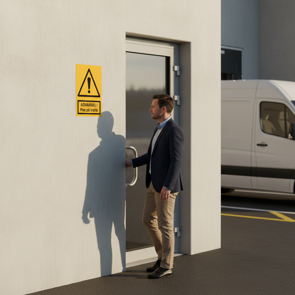 Advarsel Pas på trafik skilt - Billede 4