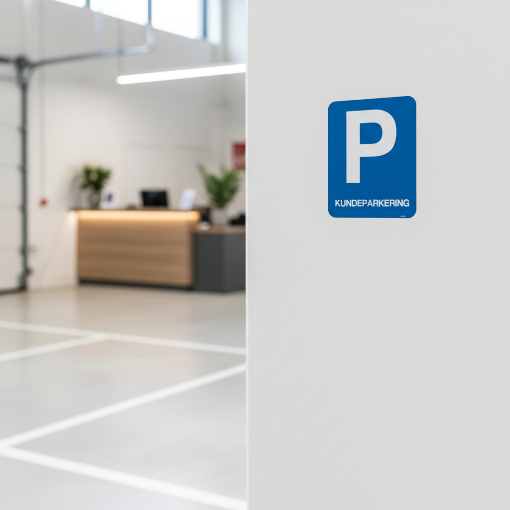 P Kundeparkering skilt - Billede 3