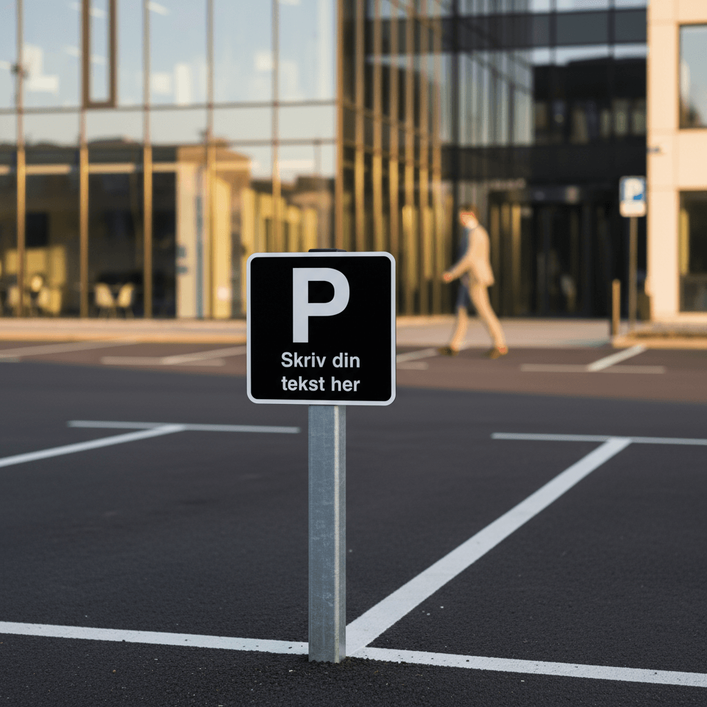 Design-selv sort parkeringsskilt - Billede 4