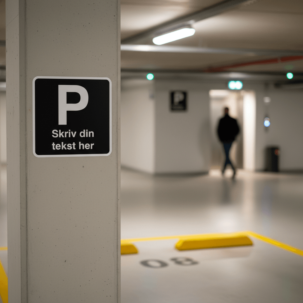 Design-selv sort parkeringsskilt - Billede 3