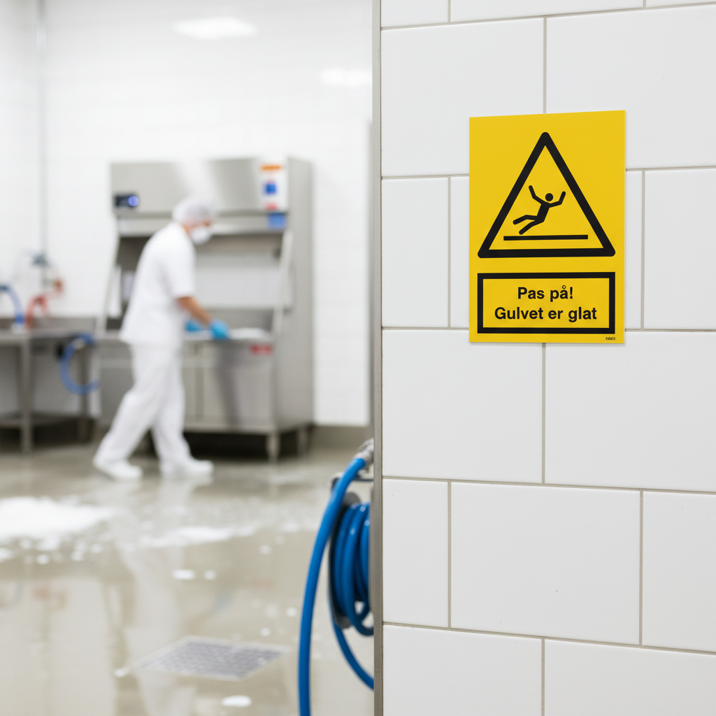 Gulvet kan være glat skilt - Billede 5