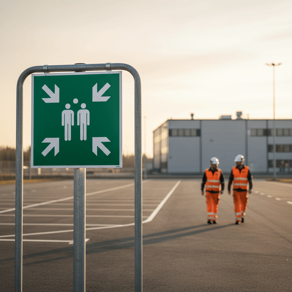 E005 Samlingspunkt skilt - Billede 3