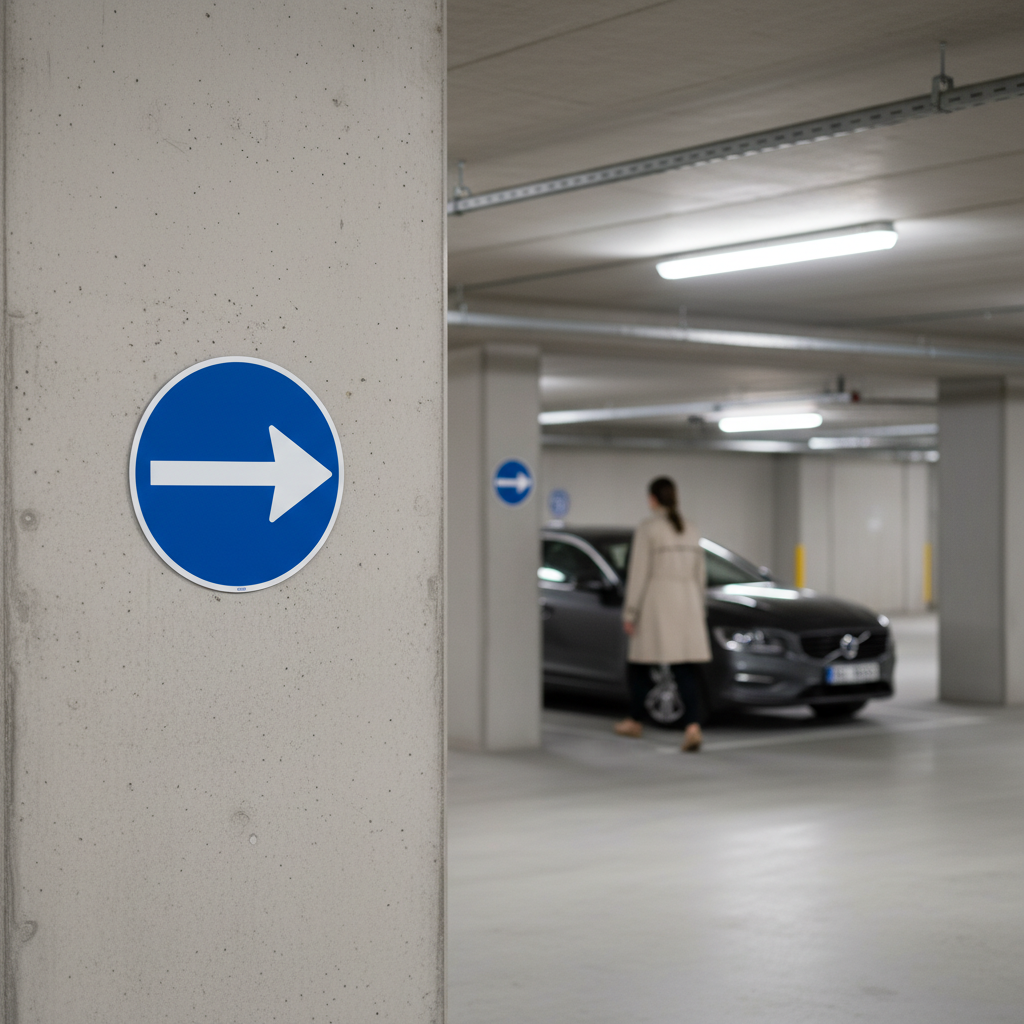 D11,3 - Påbudt kørselsretning til højre skilt - Billede 4