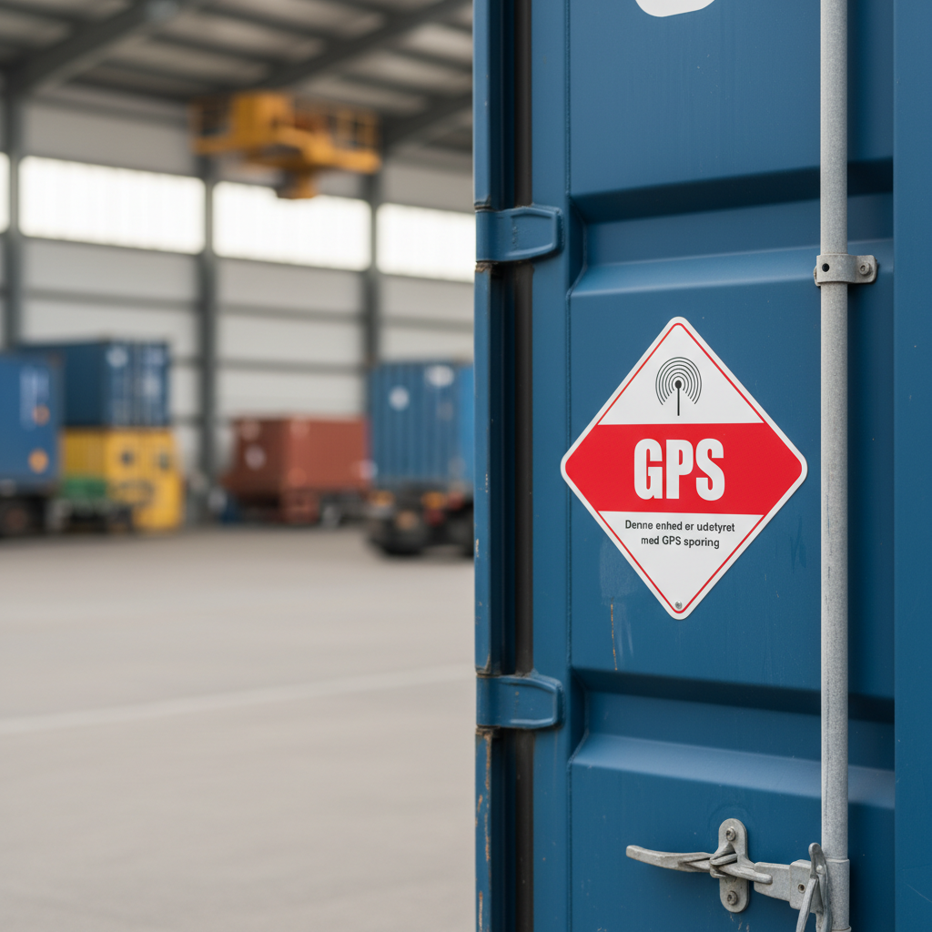 Tyverisikringsskilt - Denne enhed er udstyret med GPS sporing skilt - Billede 5