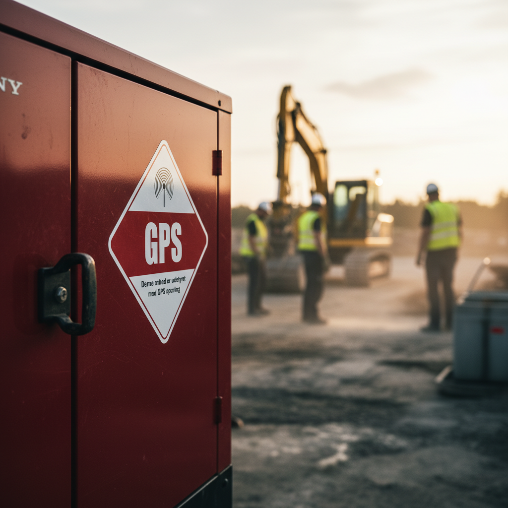 Tyverisikringsskilt - Denne enhed er udstyret med GPS sporing skilt - Billede 4