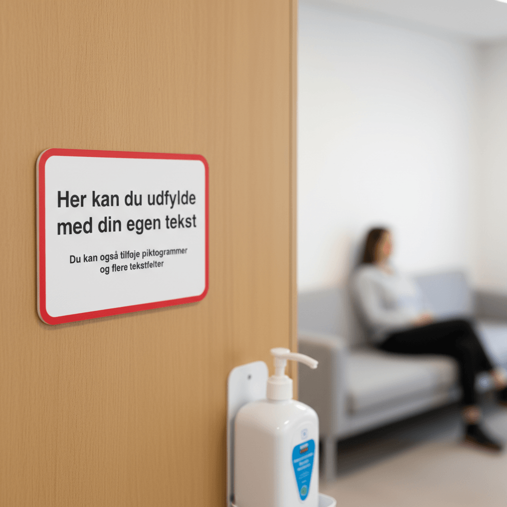 Design-selv rektangulær skilt med rød ramme - Billede 4