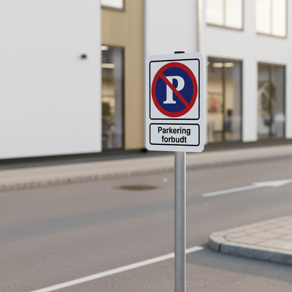P forbudt parkering forbudt skilt - Billede 3