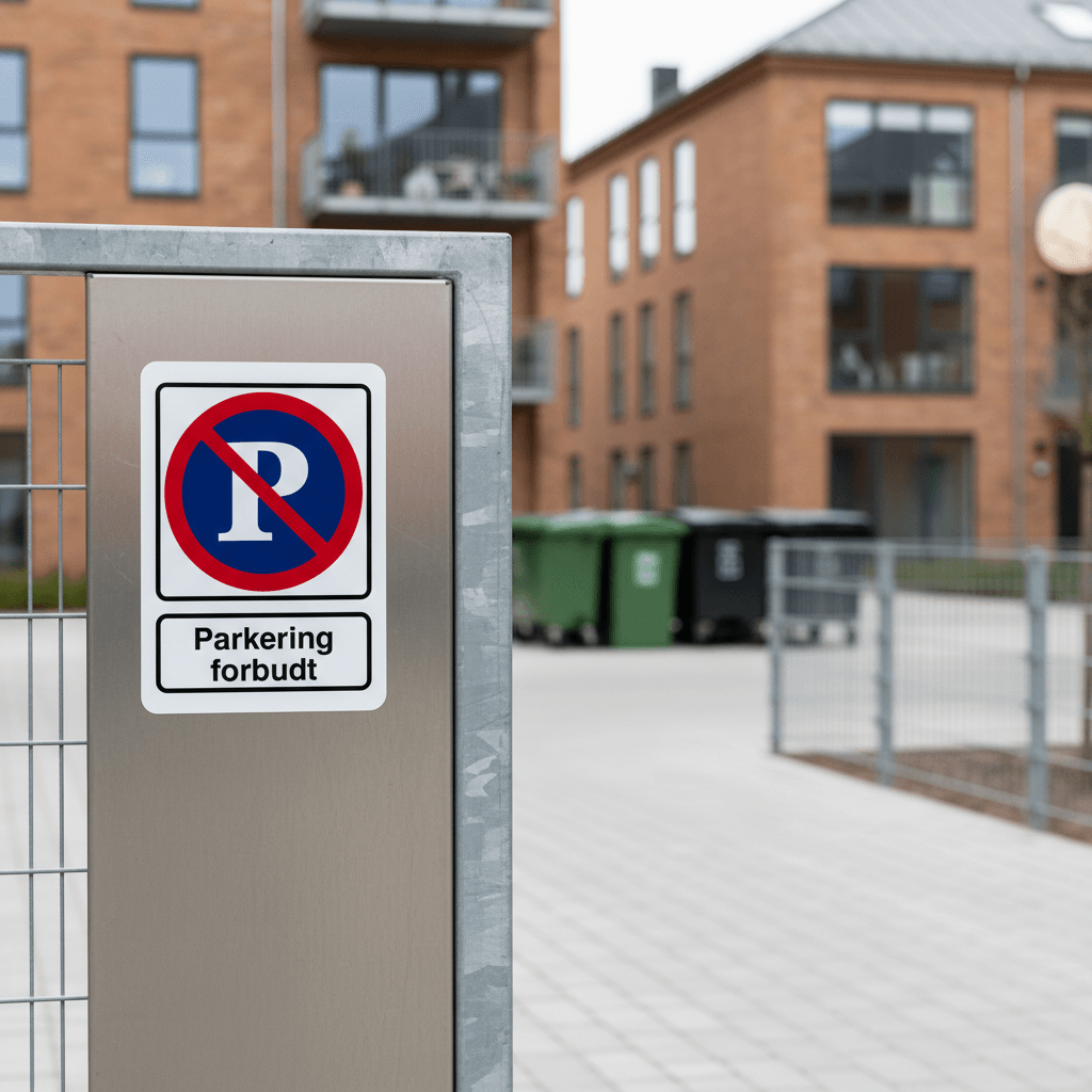 P forbudt parkering forbudt skilt - Billede 2
