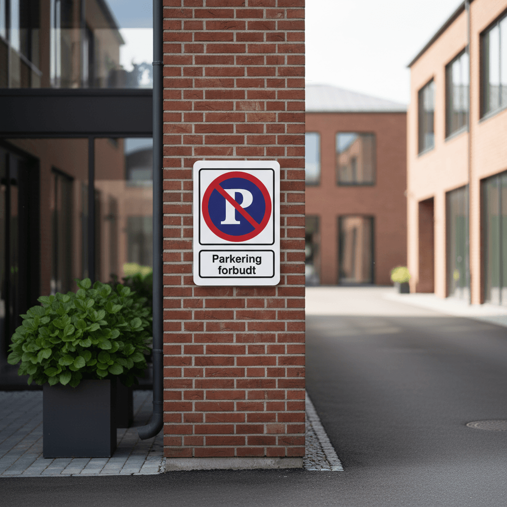 P forbudt parkering forbudt skilt - Billede 5