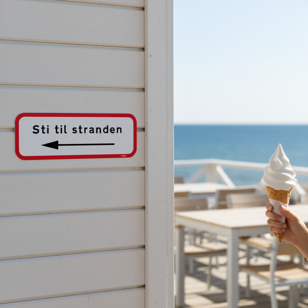 Sti til stranden skilt - Billede 4