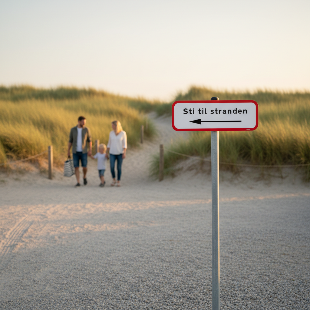 Sti til stranden skilt - Billede 5