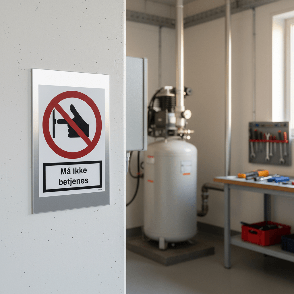 Må ikke betjenes skilt - Billede 3