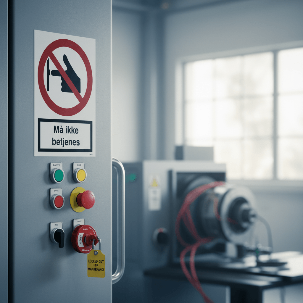 Må ikke betjenes skilt - Billede 4